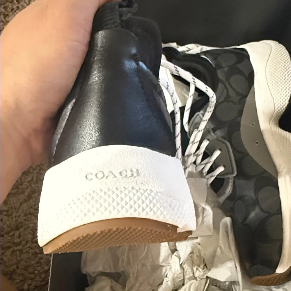 Coach Black and White Patterned Sneakers - Picture 2 of 6